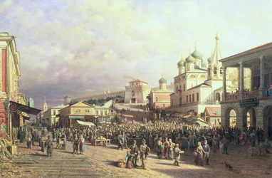 Markt in Nishny, Nowgorod, 1872